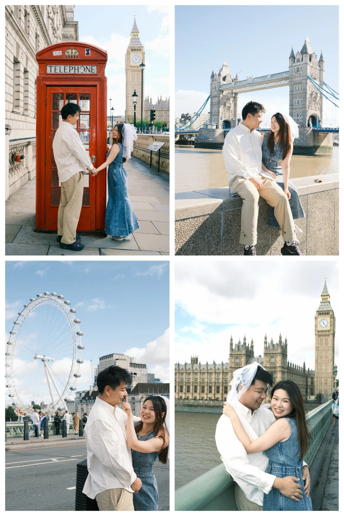 Couple portrait session at London landmarks